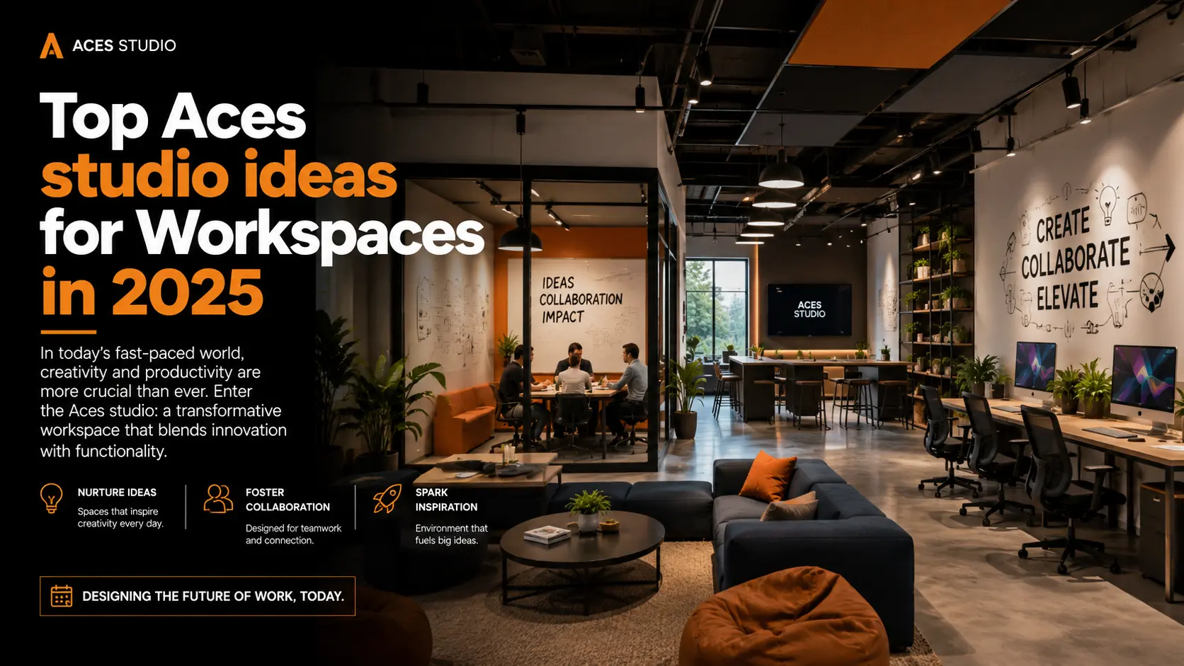 Modern collaborative workspace interior design with creative office layout in Malta by Aces Design Studio