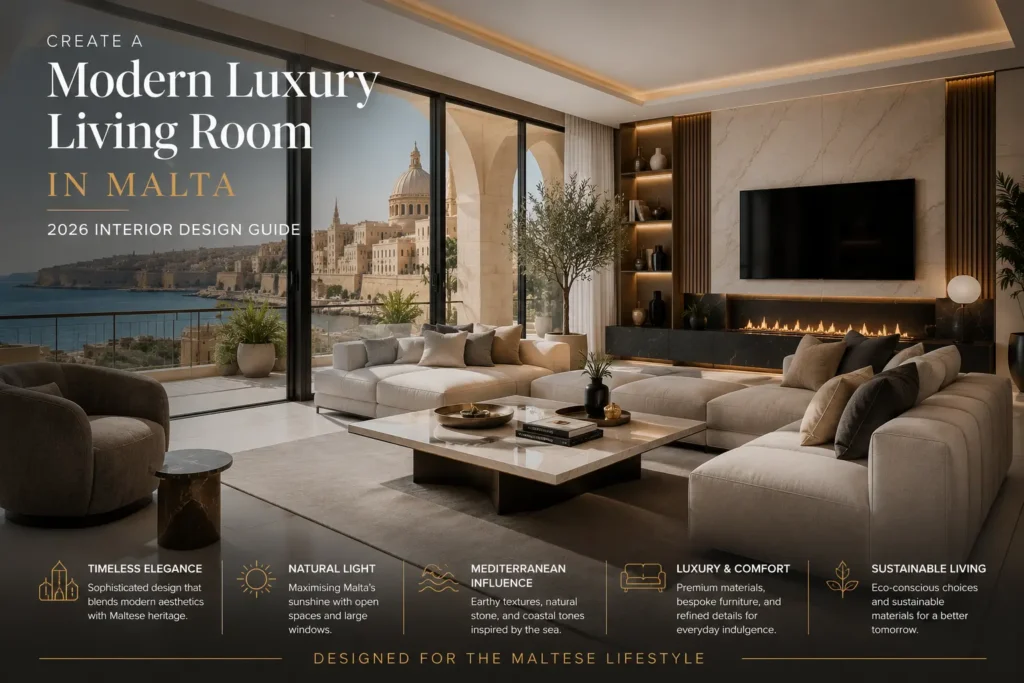 How to Create a Modern Luxury Living Room in Malta (2026 Interior Design Guide)